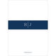 White and Navy Initial Connection Photo Save the Date Cards Image 5 of 6